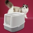 thumbnail image 6 of Absob Cat Litter Box Fully Enclosed Litter Box Holds Odors Prevents Urine and Litter Leakage Assembly Simple Easy to Clean Stylish Furniture with Litter Scoop, 6 of 7