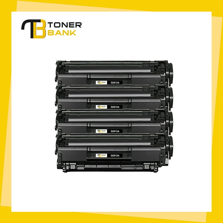 HP 12A Black (Q2612A) Compatible Toner Cartridge 4-Pack