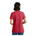 thumbnail image 2 of Port & Company Ladies Core Cotton V-Neck T-Shirt Coral Small, 2 of 5