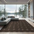 thumbnail image 2 of ODIKA 6'x9' Brown Modern Abstract Geometric Block Washable Area Rug Contemporary Minimalist Grid Layout with Irregular for Dining Room, Under Table, Office Décor, Non-Slip Chair-Friendly, 2 of 7