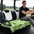 thumbnail image 4 of Yuyamidu Green Leaves Golf Cart Seat Covers St. Patrick's Day Golf Cart Seat Towel Blanket with Pockets Keep Seat Comfortable and Clean Universal Accessories for Club Car and More 2-Seat Carts, 4 of 7