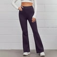 thumbnail image 5 of Aboser High Waist Bootleg Yoga Pants for Women Athletic Casual Flared Leggings Slim Fit Stretch Workout Pants Solid Color Tummy Control Trousers, 5 of 9
