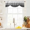 thumbnail image 3 of Black White Ombre Tie Up Valance Curtains for Windows, Kitchen Curtains Window Treatments, Vintage Minimalism Abstract Stripes Short Window Shades Valances for Bedroom Bathroom Cafe 42"x18", 3 of 8