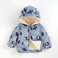 thumbnail image 2 of Zshosam Girls Jacket Baby Boys Girls Winter Coats Toddler Hoods Down Jacket Infant Kids Light Puffer Padded Outwear Size 18 24 Months,(Navy 18-24 Months), 2 of 2
