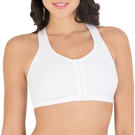 Fruit of the Loom Women's Front Close Racerback Sport Bra, Style FT390, 2-Pack