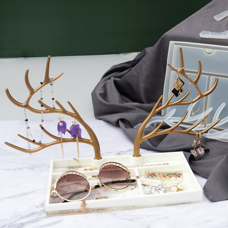 Resin Molds for Deer Antler Jewelry Holder Mold Jewelry Display Stand Mold
