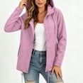 thumbnail image 4 of Paiwinds Spring Fall Women's Lightweight Anorak Jacket Hooded Long Sleeve Full Zip Up Windbreaker Casual Regular Fit Versatile Outerwear Coat for Women, 4 of 7