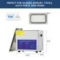 thumbnail image 6 of CREWORKS 3L Ultrasonic Cleaning Machine 60W Jewelry Glasses Auto Parts Cleaner, 6 of 10