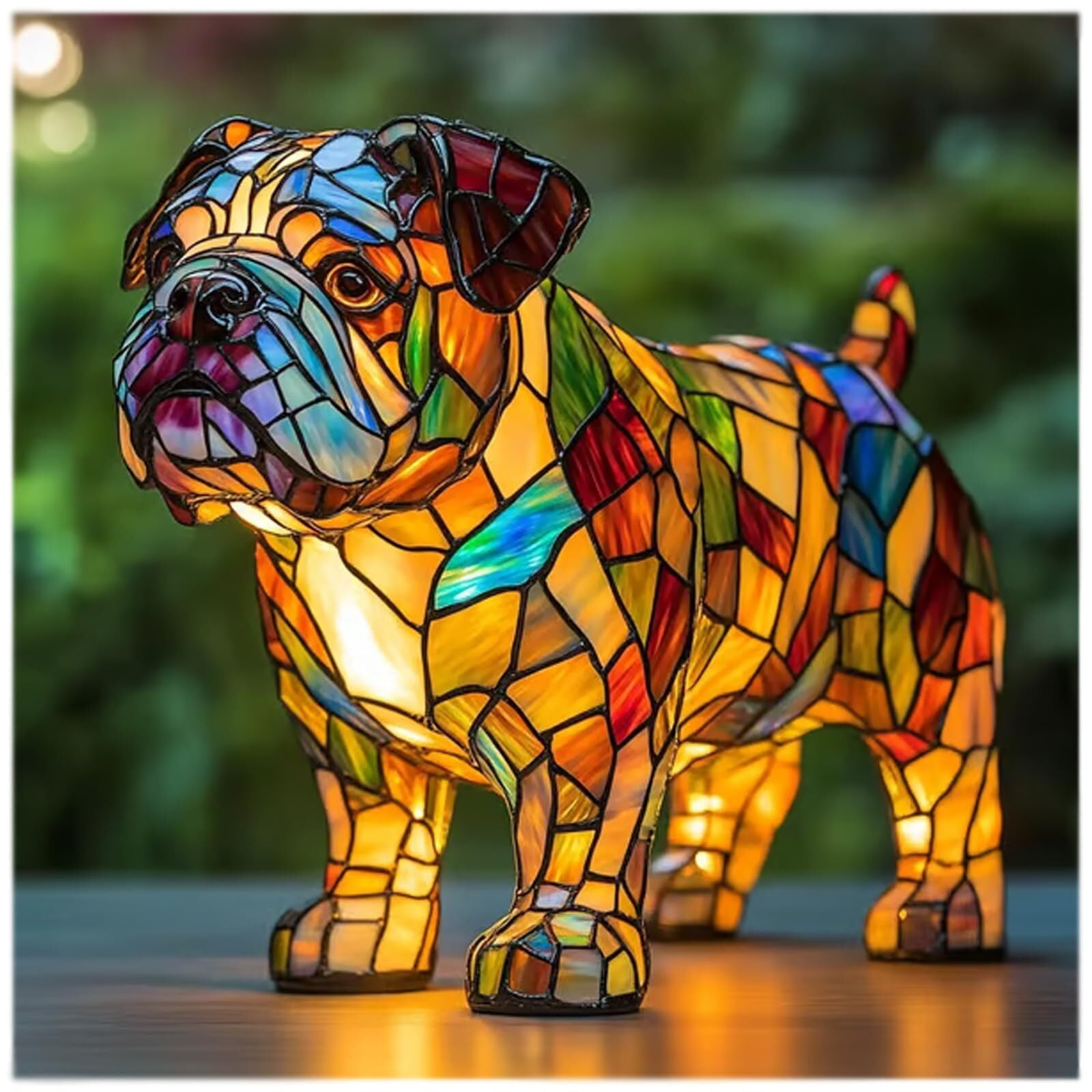 Dog Breed Night Lamp  English Bulldog, French Bulldog, Pug, Corgi, Dachshund, Boxer, Yorkshire Resin Tabletop Art Night Light, Fun Christmas Gift for Dog Lovers