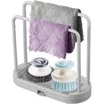 thumbnail image 1 of Kitchen Sponge Holder Dishcloth Hanger, Kitchen Sink Rack Tray Organizer Stand for Sponge, Dish Cloth, Rag, Brush, Scrubber, 1 of 5