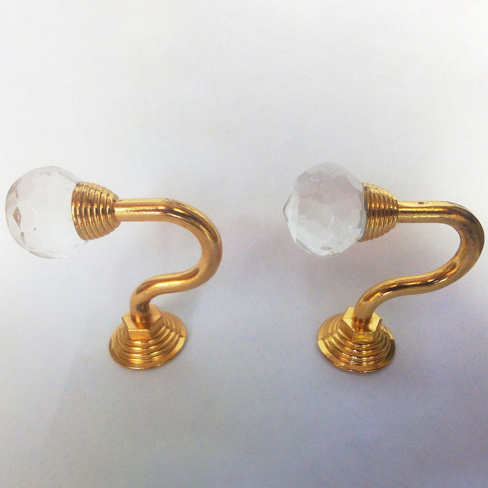 2Pcs Modern Crystal Ball Curtain Tieback Hook Decoration Gold Walmart