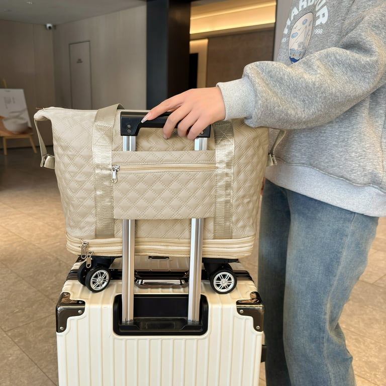 Expandable Rolling Travel Bag With 360° Detachable Wheels Trolley