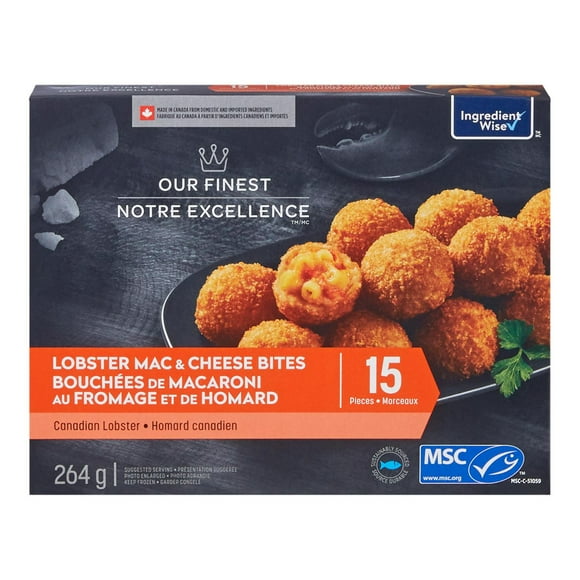 Our Finest Lobster Mac & Cheese Bites, Frozen, 15 Pieces, 264 g