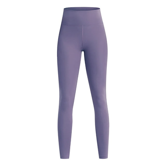 Gibobby Leggings deportivos mujer para yoga Pantalones de yoga de cintura alta para ejercicio de levantamiento de cadera para mujer(Morado,XL)