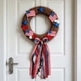 thumbnail image 6 of Bow for Wreaths, 23.6" Red White Blue Multi Layer Ribbon Stars Stripes Front Door Decor, 6 of 6