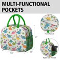thumbnail image 6 of Womens Colorful Dinosaurs Holding Flowers Lunch Box for Work,Insulated Lunch Bag for Women,Loncheras Para Mujer,Leakproof Adult Lunch Bag for Work,Beach,Travel,Picnic,Camping, 6 of 7
