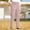 Pink, variant on Corduroy Pants Women, Elastic Waist Solid Color Straight Leg Pants with Pockets, Indoor Loose Comfortable Pants