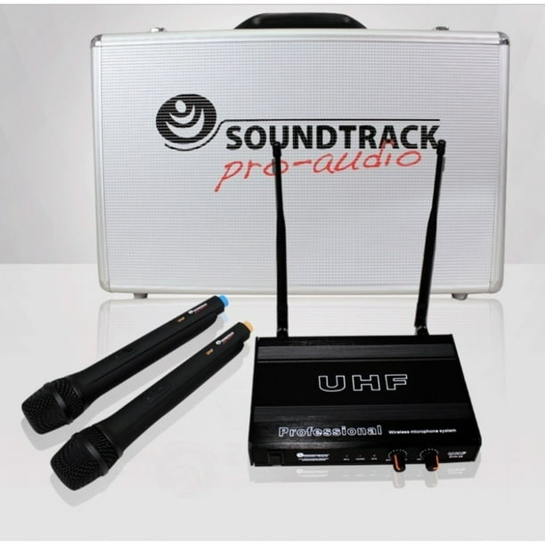 Micrófono STW-28HU2 SOUNDTRACK De Mano Inalámbrico 2 Canales Incluye Estuche Portable