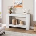 thumbnail image 4 of 2-Tier Farmhouse Console Table 47 In Entryway Table with Open Storage Sturdy Base Behind Couch Accent Table Antique White, 4 of 8
