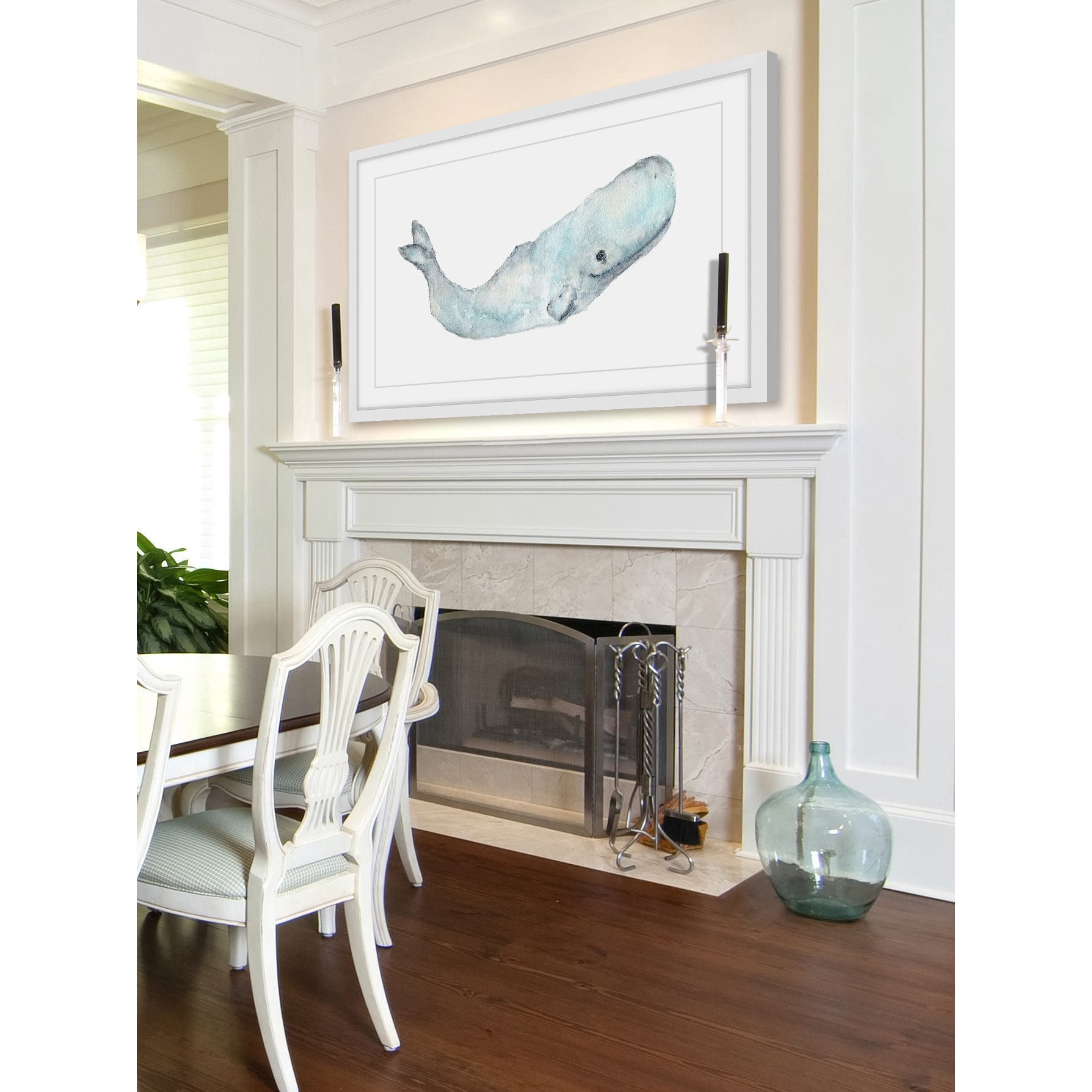 Marmont Hill "Sperm Whale" by Thimble Sparrow Framed Painting Print