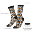 thumbnail image 4 of Rateoe Happy Halloween2 for Women Casual Calf Socks - Cute Crew Socks - Thin Soft Above Ankle Socks Size 5-11, 4 of 6
