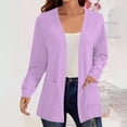 thumbnail image 2 of Women Lightweight Cardigan Long Sleeve Open Front Casual Sweater with Pockets Plus Size Trendy Fall Outwear, 2 of 7