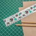 thumbnail image 3 of Horse Running Painting Aqua Pink 12 Inch Standard and Metric Plastic Ruler, 3 of 3