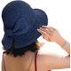 thumbnail image 1 of Foldable Wide Brim Floppy Straw Beach Sun Hat,Summer Cap with Bowknot for Women Girls,Strap Adjustable, 1 of 5