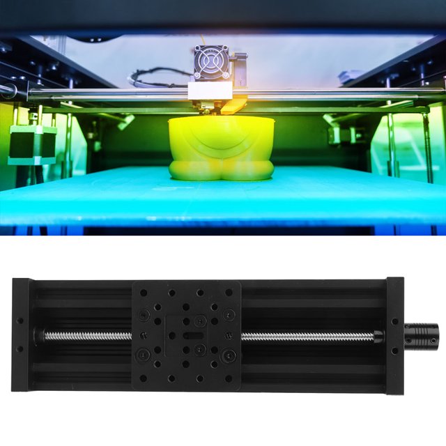 Mesa Lineal Deslizante De Tornillo De Aspecto Hermoso De 2mm, Mesa Deslizante CNC, Plomo Práctico De 2Mm Para Impresora 3D De La Industria De Automatización Negro/plata