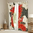 thumbnail image 3 of Homewish Cartoon Chinese Dragon Black Out Curtains for Adult, Stripes Cloud Curtains Pack of 2 (42x63 Each), Vintage Japanese Style Bedroom Curtains, Curtains Blackout Decor, 3 of 6