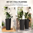 thumbnail image 3 of Outsunny 29 Inch Outdoor Planter, Weather and UV Resistant Stackable Large Planters, Black, 3 of 9
