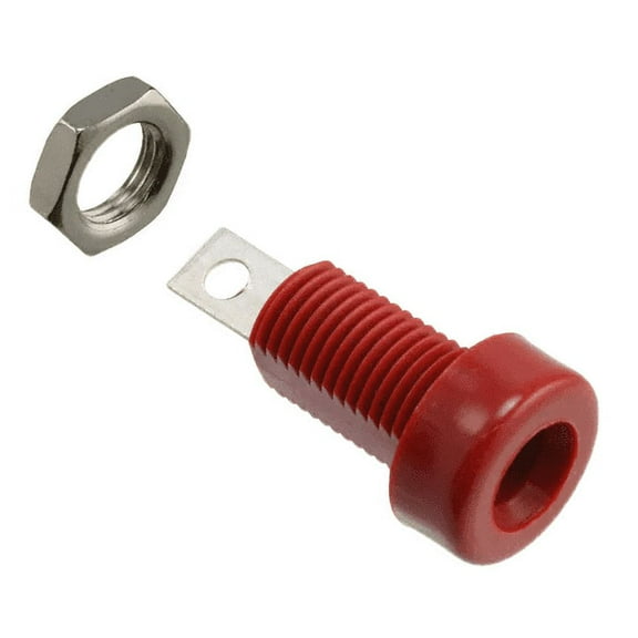 108-0902-001 Banana Jack Connector Standard Banana Solder Tabs Red