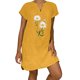 thumbnail image 1 of Sexy Vestidos Cortos de Verano para las Mujeres 2025 Moda Suelta de Ocio Vestido de Manga Corta con Cuello en V, Vestido Casual de Rodilla, 1 of 6