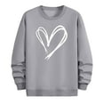 thumbnail image 6 of Stamzod Men's Crewneck Sweatshirt Lover Heart Printed Long Sleeve Tops Casual Valentines Sweatshirts for Men Gray B XL, 6 of 6