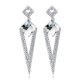 thumbnail image 1 of Pendientes de rombo, pendientes de tuerca salvajes a la moda para mujer, joyería de moda como regalo para niñas y mujeres Rojo Verde, 1 of 5