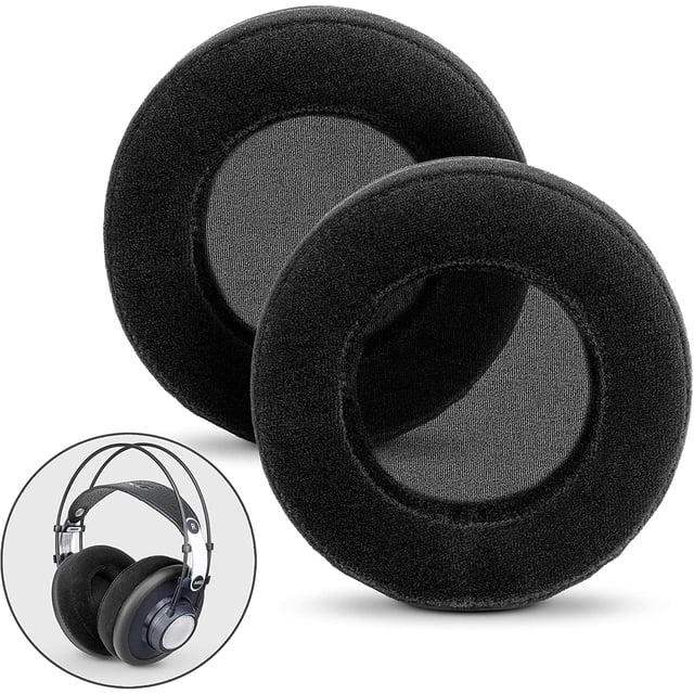 Brainwavz XL Large Velour Replacement Memory Foam Earpads - Suitable for Many Other Large Over The Ear Headphones -