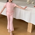 thumbnail image 2 of MEZZALL Girls Outfits Sets Casual Summer For Toddler Girls Drawstring Tops And Flared Pants Soft Comfortable Playwear Breathable Dailywear Stylish / 2-3 Years, 2 of 9