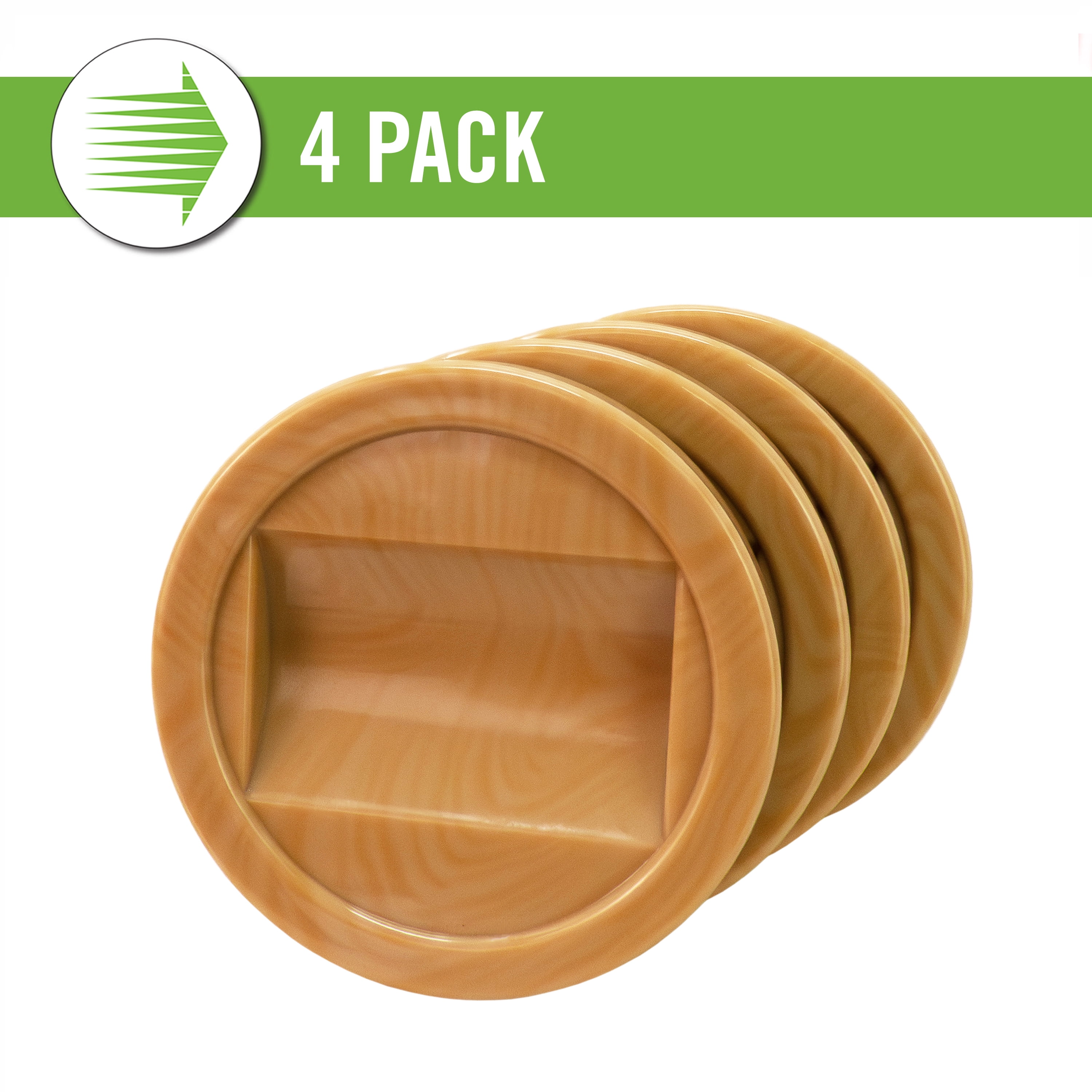 Super Sliders 2-1/8 Inch Caster Cups for Furniture Wheels, Protect Floors & Secure Furniture, 4 Pack