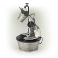 thumbnail image 3 of Alpine Corporation 28" Metal Tiered Garden Tools Outdoor Fountain, 3 of 12