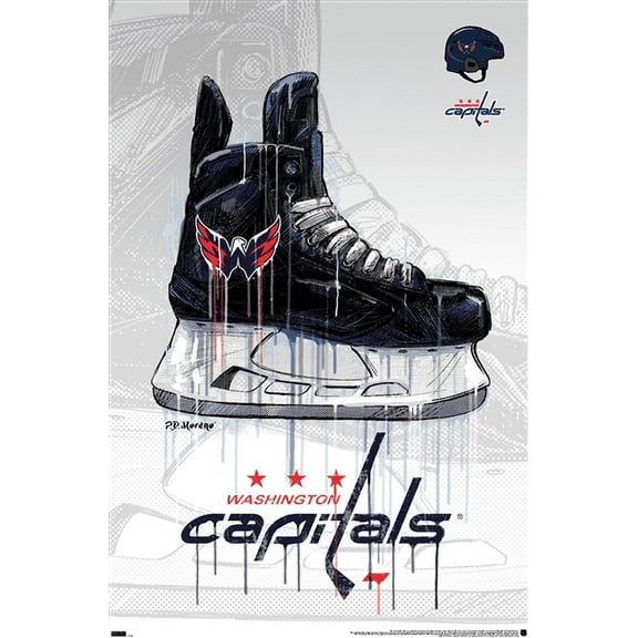 NHL Washington Capitals - Drip Skate 21 Wall Poster, 22.375" x 34"