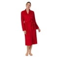 thumbnail image 3 of Aria Women's Stretch Velour Long Sleeve Wrap Sleepwear Robe with Pockets, Sizes XS-5X, 3 of 5
