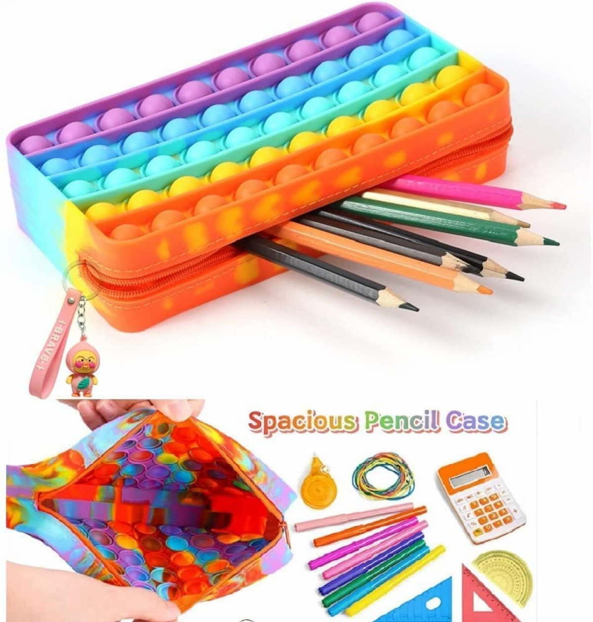 Premium AI Image  Colorful Cute Pencil Case for Kids With Fabric or  Plastic Material Various creative concept ideas