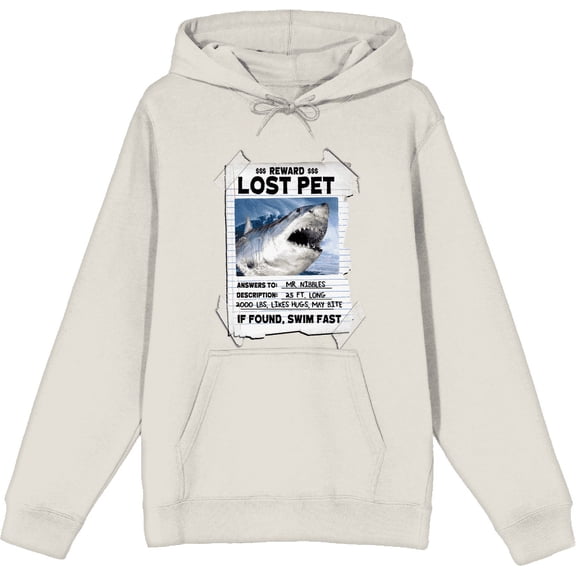 Reward Lost Pet Poster Adult Sand Long Sleeve Hoodie-Medium