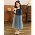 thumbnail image 6 of ZHUASHUM Kids Toddler Girl Spring Fall Clothes Long Sleeve Tutu Dress Princess Dress 5-6 Years, 6 of 6