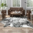 thumbnail image 2 of TWINNIS Cowhide Rug Faux Leather Rug Animal Print Rug, Carpet For Bedroom, Home Office, Living Room, Home Decor Mat,2.3ft×3.6ft,LE1-19, 2 of 7