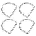 thumbnail image 1 of Uxcell Metal D-Rings, 304 Stainless Steel D Ring Welded Solid Dee Rings DIY Accessories for Dog Collars 5x50mm, 1 of 6