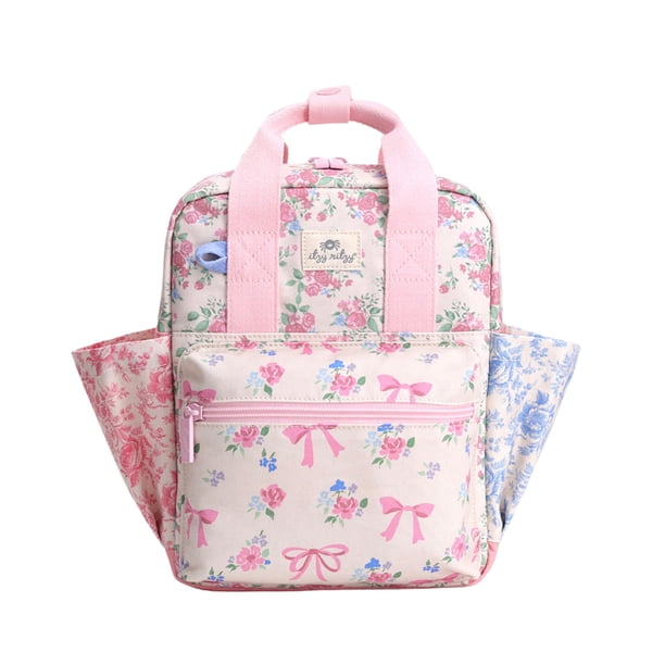 Mochila Itzy Ritzy para niños pequeños - Bolsa para guardería - Cuenta con correas ajustables para los hombros, 2 bolsillos laterales e interior espacioso con forro de tela lavable y etiqueta con el n