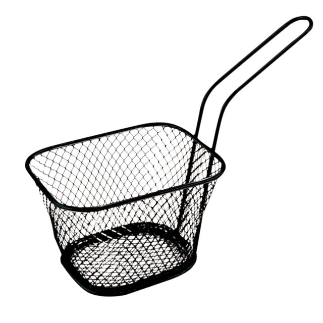 Leodye 1PCS Stainless Steel French Fry Frying Basket Snack Frying Net Basket Chicken Wing Basket for Kitchen Cooking Frying and Barbecue -3.85x3.26x2.36in