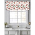 thumbnail image 4 of Valance Curtain Red Mushroom Kitchen Curtain for Window Butterfly Rod Pocket Curtain Valance Window Treatment for Kitchen Bathroom Dining Room 1 Panel 54x18inch, 4 of 9