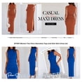 thumbnail image 4 of BTFBM Womens Two Piece Outfits Summer Lightweight Mock Neck Sleeveless Knit Tops Maxi Skirt Set Going Out Dress, 4 of 9